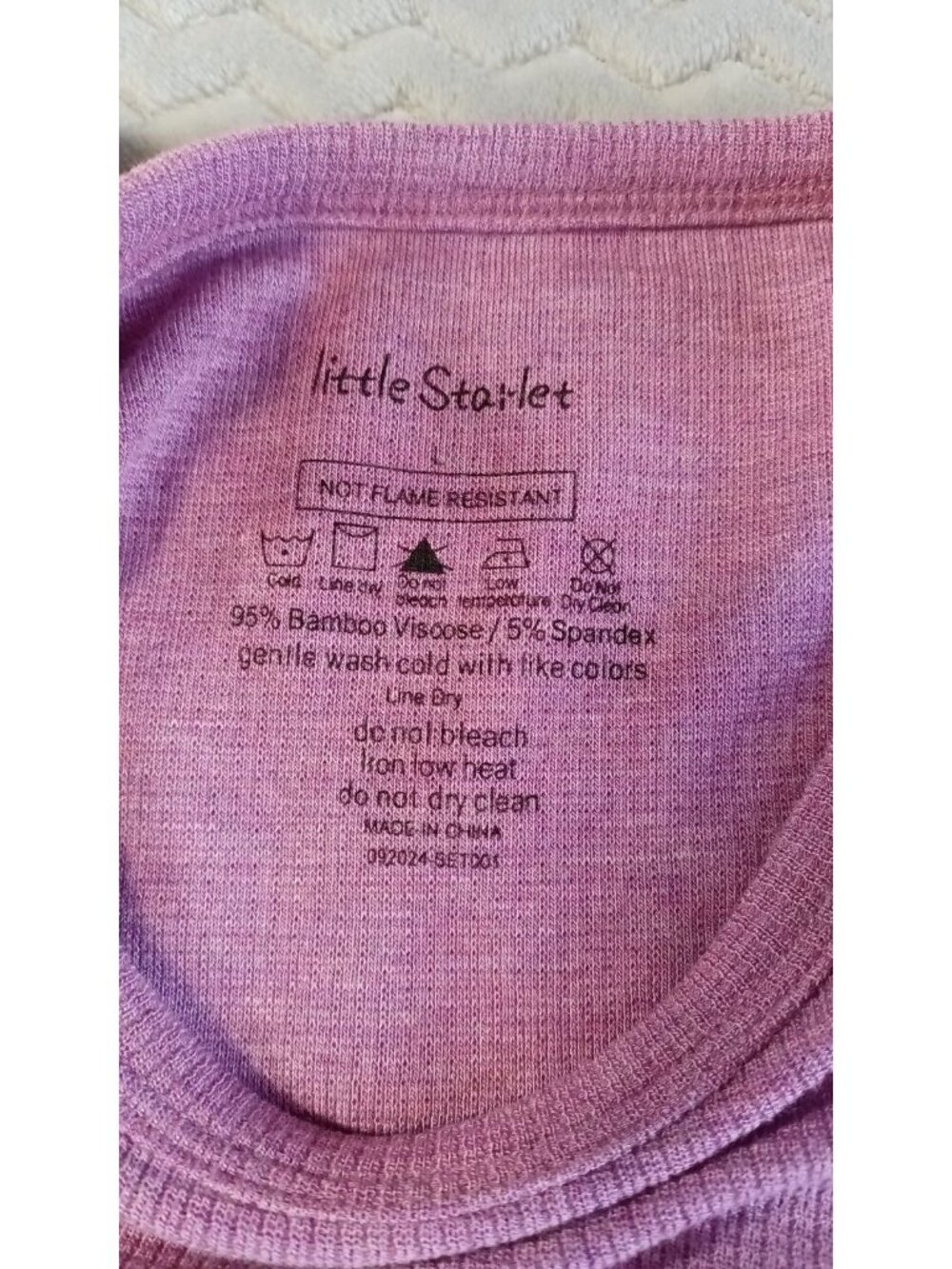 Little Starlet Women's Jogger Set Size L Pink 2 Piece Set Lounge Pajamas Long Sl - Picture 10 of 12